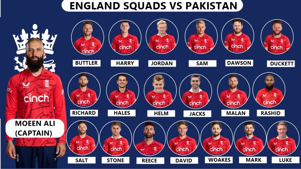 england squads vs pakistan