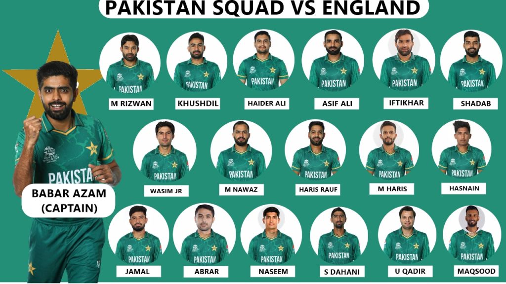 pakistan squad vs england