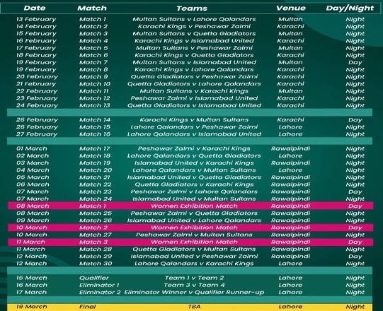 psl schedule 2023